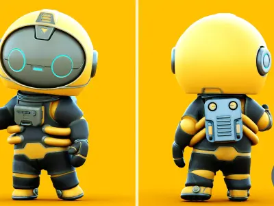 SPACE MAN-04 RIGGED 3D model