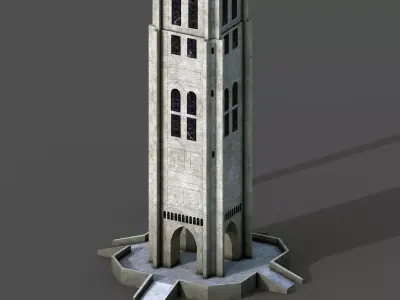 Tour Saint Jacques Low-poly 3D model