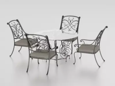 Outdoor Seating Set 3D model
