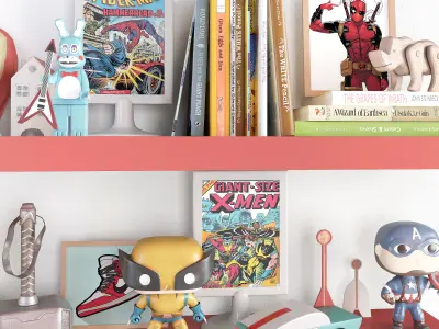 Boys room set of toys  3D model