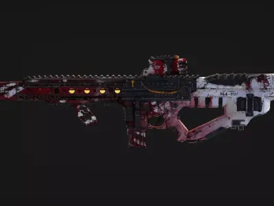 M4-HM Sniper Rifle Dead Snow Low-poly 3D model