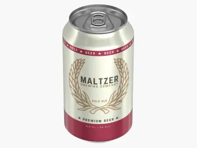 Standard Beer Can 355ml 3D model