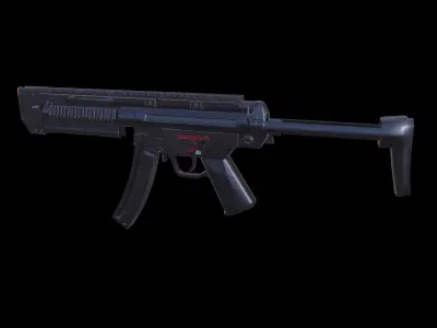 Sub Machine Gun Low-poly 3D model
