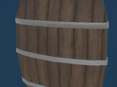 Shield wooden barrel Free 3D model