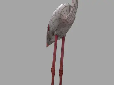 Flamingo Low-poly 3D model