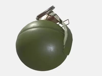 M-67 frag grenade Low-poly 3D model