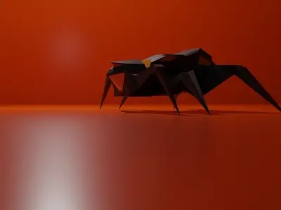 Spider Low poly model robot 3D model