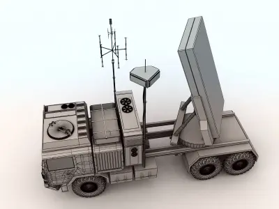 Military Surveillance Radar Truck 3D model