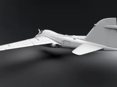 Grumman A6 Intruder scale model 3D print model