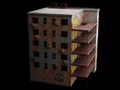 Cyberpunk Building Free 3D model