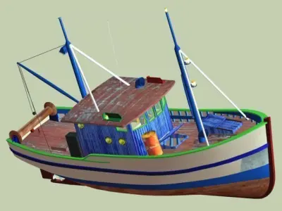 Trawler - FAO Fishing Boat 3D model