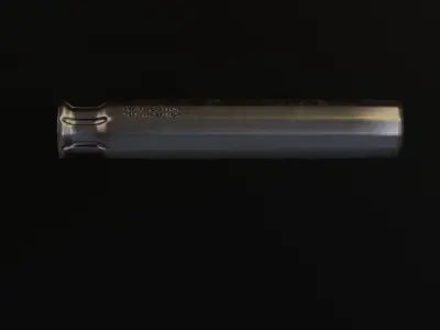 Supressor piece of metal Low-poly 3D model