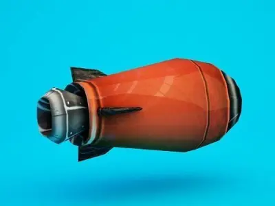 Jetpack beetle Low-poly 3D model