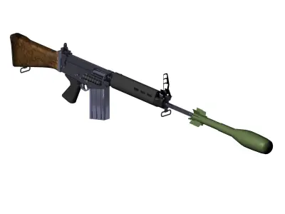 FN FAL Battle Rifle R1 variant 3D model