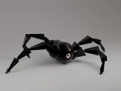Robot Spider RIGGED Lowpoly Low-poly 3D model