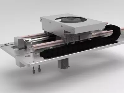 The horizontal motion and rotation integrated module 3D model
