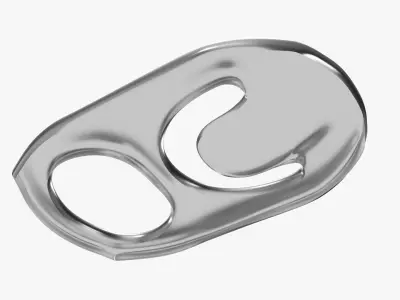 Metal Soda Can Tab 3D model
