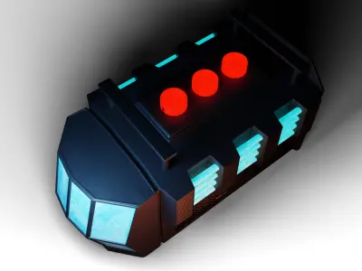 Explosive Device Art Model Low-poly 3D model