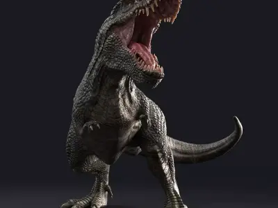 Dinosaur Zhuchengtyrannus Magnus- Ancestor of TRex  58 Anims Low-poly 3D model