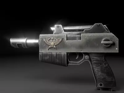 Imperial Laspistol Low-poly 3D model