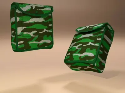 Military Pouch Low-poly 3D model purchase