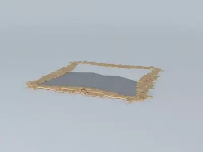 Mirror gold frame Free 3D model