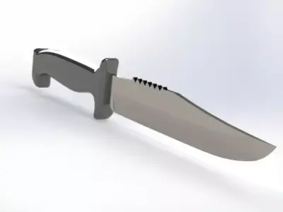 Military Tactical Knife Decorative Combat Blade with Serrated 3D print model