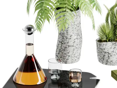  Decorative Set 07 Low-poly 3D model