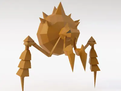 Cartoon Spider 3d model  Low-poly 3D model