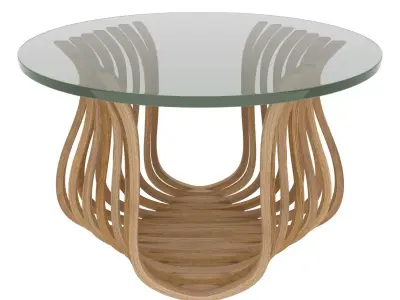 Coffee table Low-poly 3D model 16