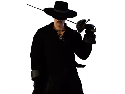 El Zorro 3D model