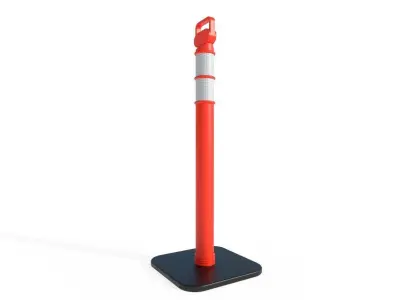 Road Cone M5 - With STL Low-poly 3D model