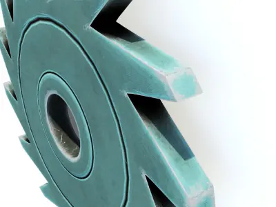 Ratchet Wheel Low-poly 3D model