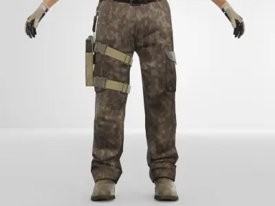 Soldier Low-poly 3D model Low-poly 3D model