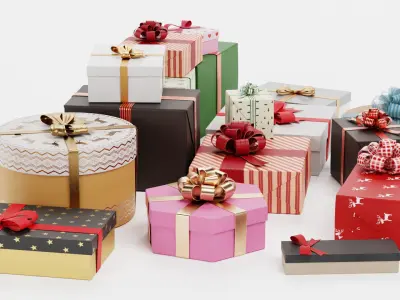 Gifts Pile Christmas 3D model