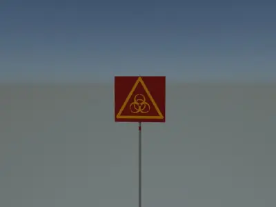 sign biohazard Free low-poly 3D model