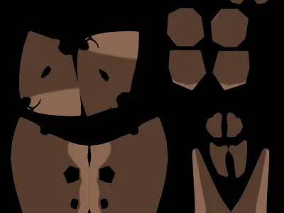 Otter 3d lowpoly model Low-poly 3D model