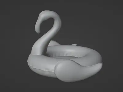 Inflatable Pink Flamingo Toy  3D model