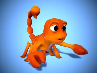 Cartoon scorpion Low-poly 3D model