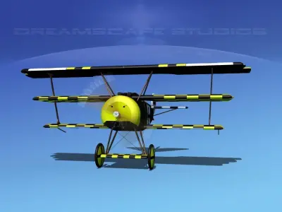 Fokker DR-1 Triplane Udet 3D model