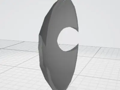 Cracked Egyptian Shield Free 3D model