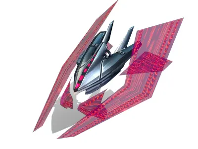 Animated Low Poly Flying Military Spy Drone Low-poly 3D model