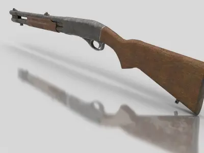 Remington 870 Low-poly 3D model