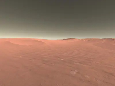16K Seamless Mars Landscape Terrain - Smooth Erosion Free low-poly 3D model