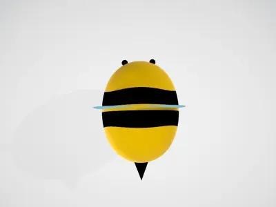 Adventure Time Bee Low-poly 3D model