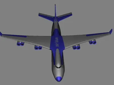 AirBlue Passenger Plane Airbus Low-poly 3D model