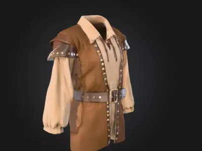 Medieval Garb Free low-poly 3D model