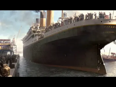 RMS titanic and port movie scene 3D model