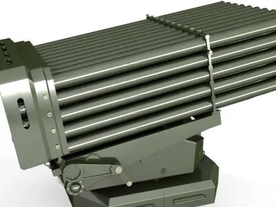 Multiple Launch Rocket System 3D model