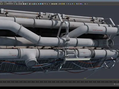 Sci-Fi Kit Free 09 vent pipe Free low-poly 3D model